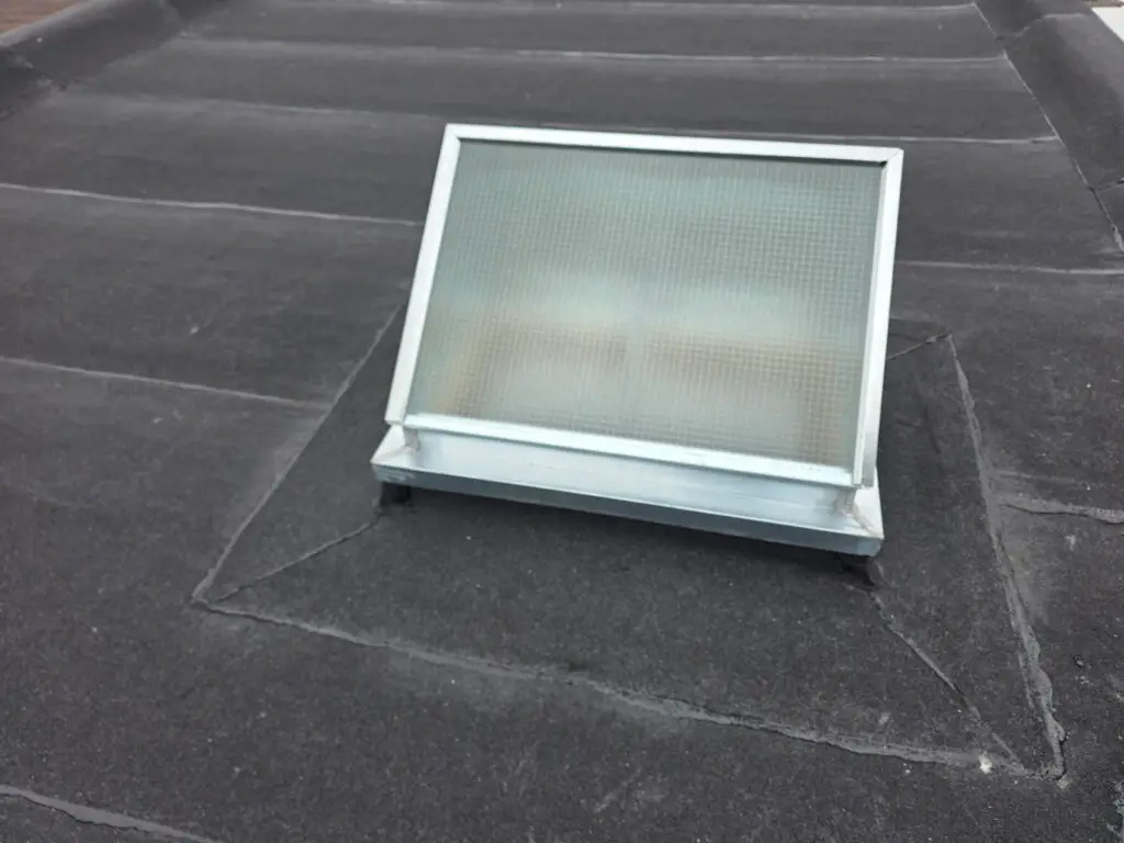 Skylight installation on flat EPDM rubber roof — Discounted Roofing LLC Philadelphia